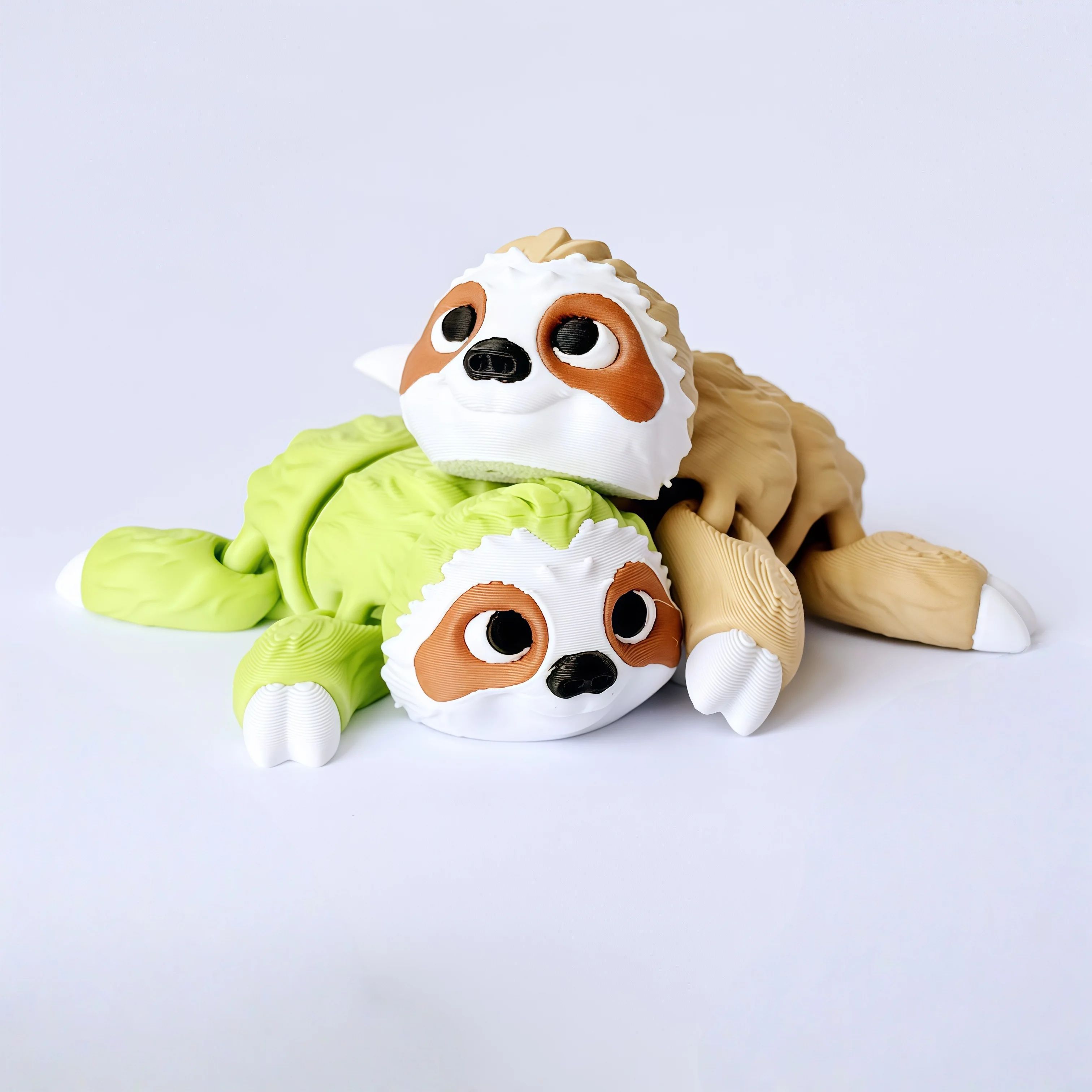 3D Articulated Sloth and Koala Figurines Set