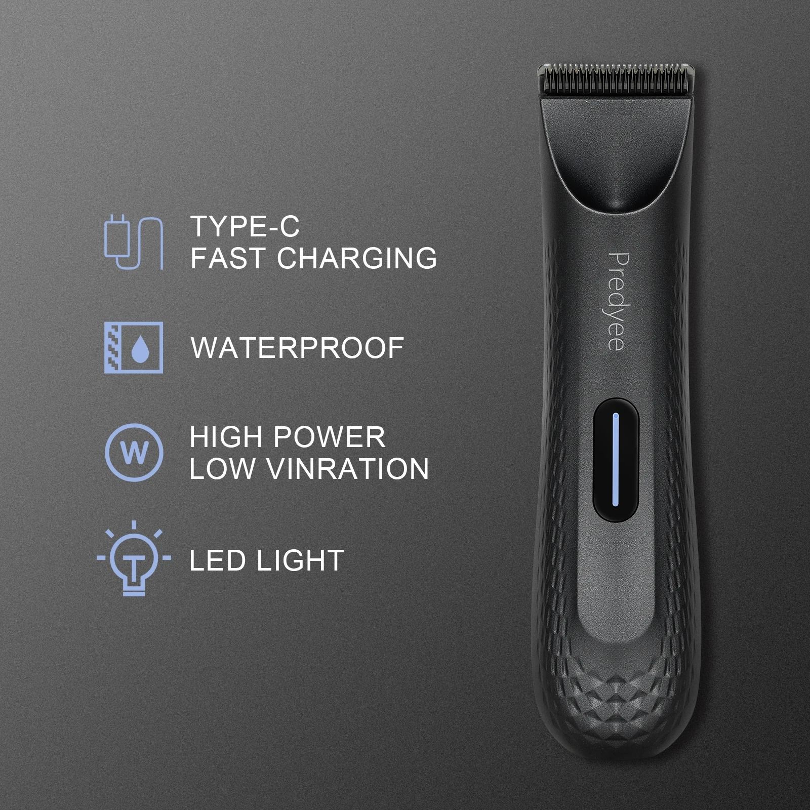 Professional Electric Body Groomer | Waterproof Groin & Pubic Hair Trimmer