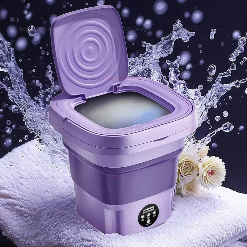 Smart Folding Washing Machine Large Capacity Portable Laundry Cleaner for Home and Dorm Use