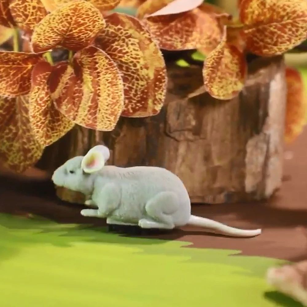 Electric Cat Toy Mouse, Automatic Crawling Robot with Vibration for Playful Pet Interaction