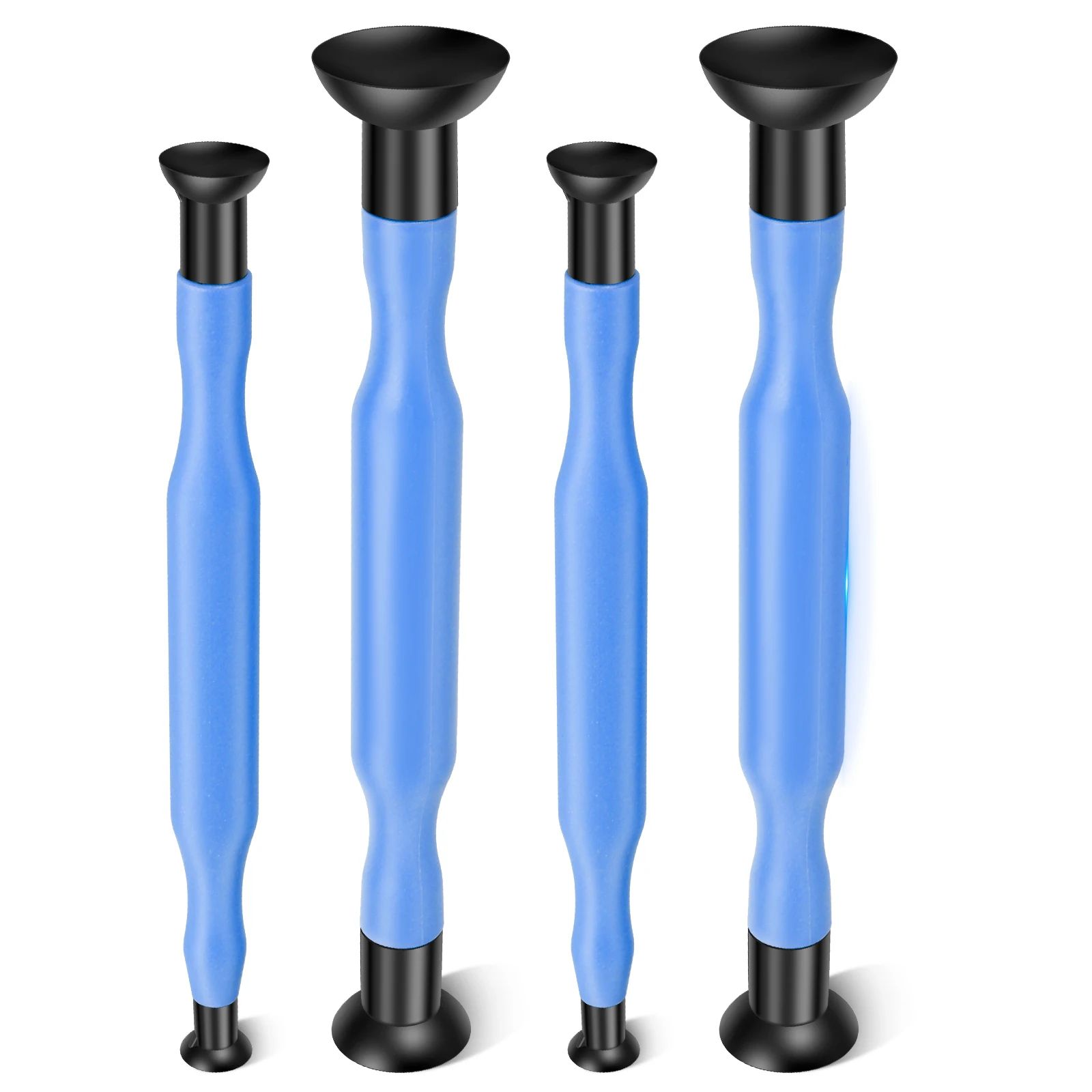 4 Piece Valve Lapping Tool Kit Manual Engine Valve Grinding Sticks with Suction Cups