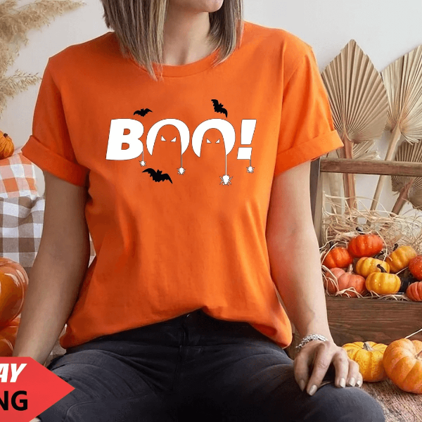 Funny Witch Halloween Shirt – Boo Trick or Treat Graphic Tee Cute Spooky Gift for Women & Kids