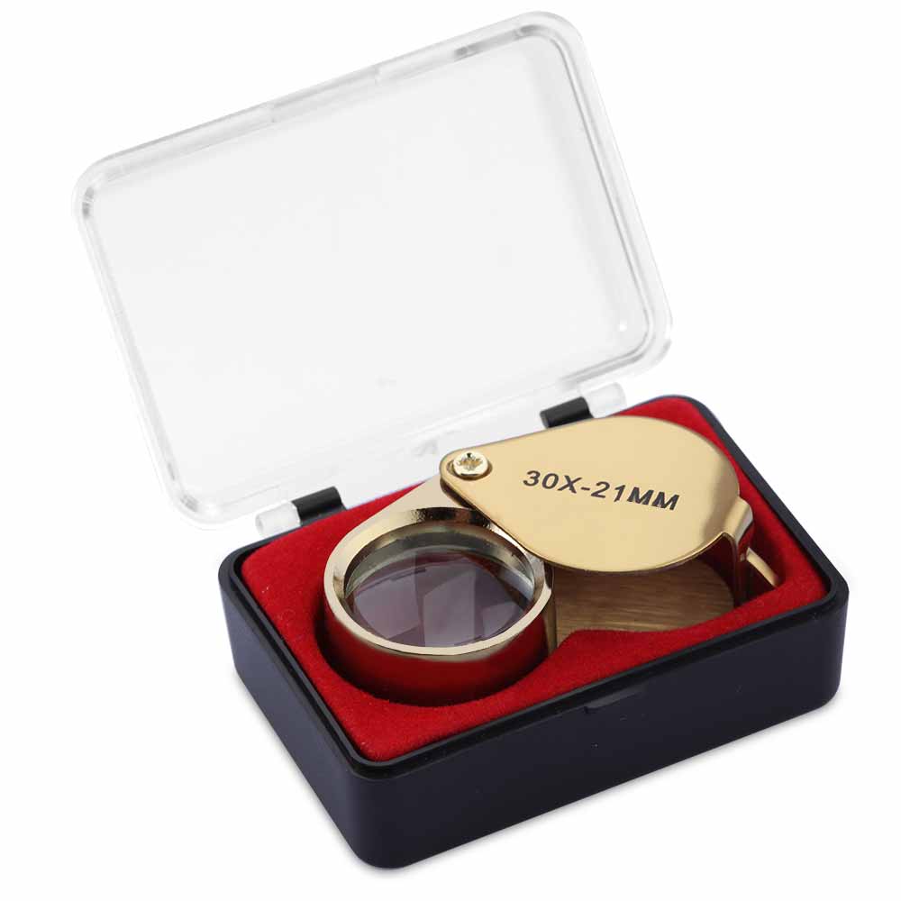 Compact Pocket Loupe Magnifier  Foldable Jewelry Magnifying Glass for Reading, Diamond Inspection, and Detailed Viewing