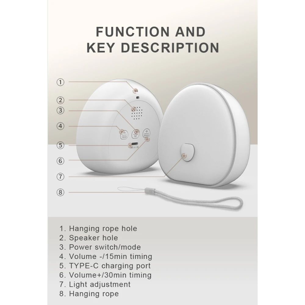 Night Light with White Noise Sound Machine