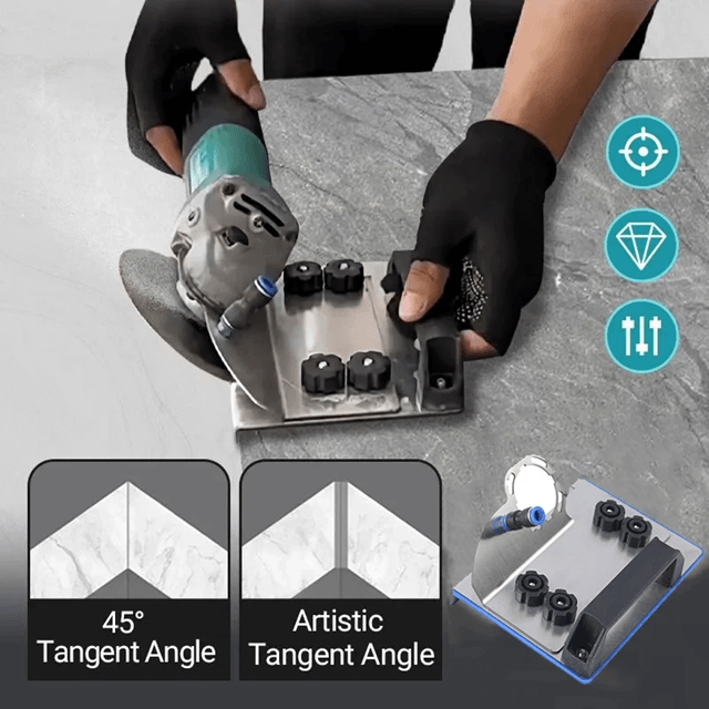 Stainless Steel 45 Degree Chamfer Tool for Angle Grinders – Ceramic Tile Edge Smoother for 100 Type Machines