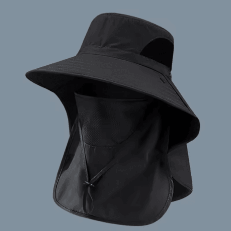 Summer UV Protection Sun Hat Outdoor Fishing and Hiking Bucket Hat with Neck Flap Unisex
