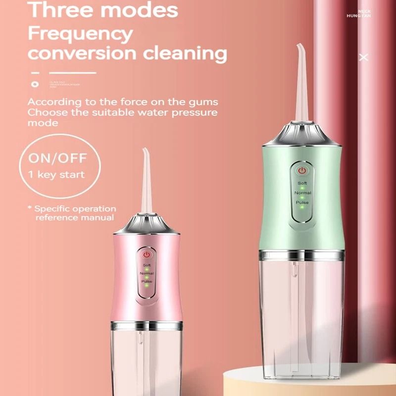 Portable USB Rechargeable Water Flosser 220ml Electric Oral Irrigator for Deep Tooth Cleaning