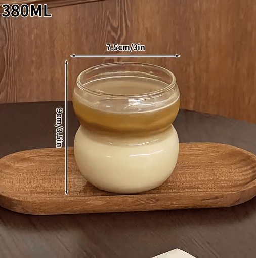 INS Style 3D Rose Glass Cup Heat Resistant Transparent Coffee and Juice Tumbler