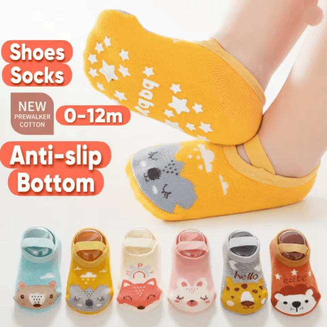 TinySteps Anti Slip Baby Sock Shoes for Newborns and Toddlers