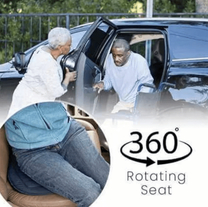 360 Degree Rotating Seat Cushion – Memory Foam Swivel Car and Chair Comfort Pad