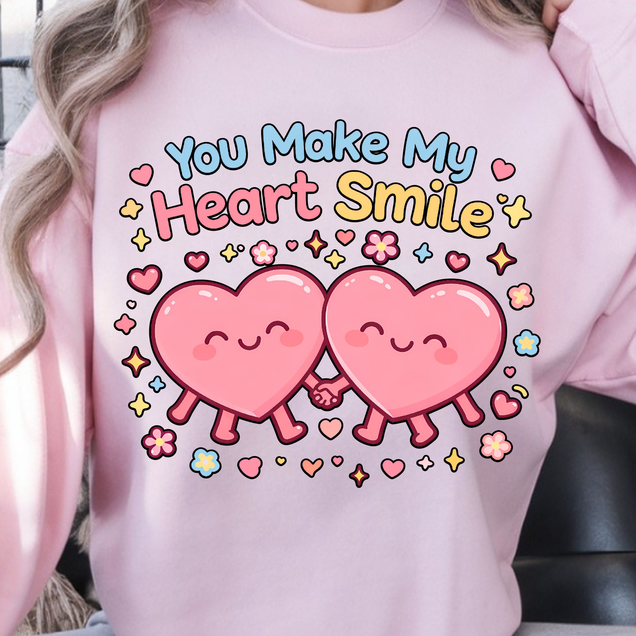 You Make My Heart Smile Shirt, Cute Love T-Shirt, Sweetheart Tee