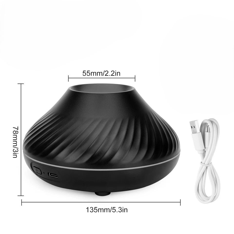 LED Aromatherapy Flame Diffuser, Cute Fire Flame Essential Oil Humidifier, Air Purifier, Quiet Ultrasonic Aroma Diffuser