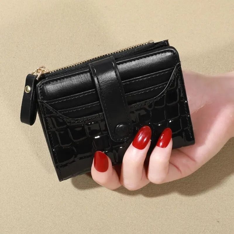 Crocodile Texture Short Wallet for Women
