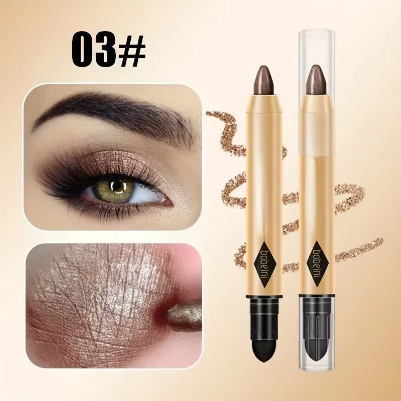 Double Head Metallic Eyeshadow Stick Diamond Shimmer Highlighter Pencil
