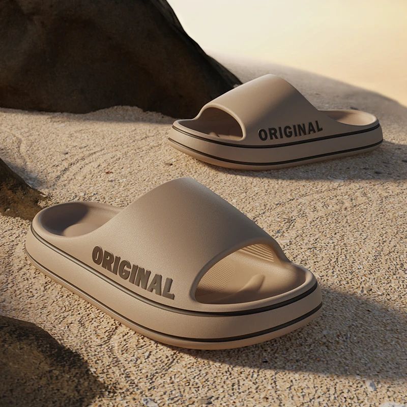 Unisex Letter Print Summer Slide Slippers