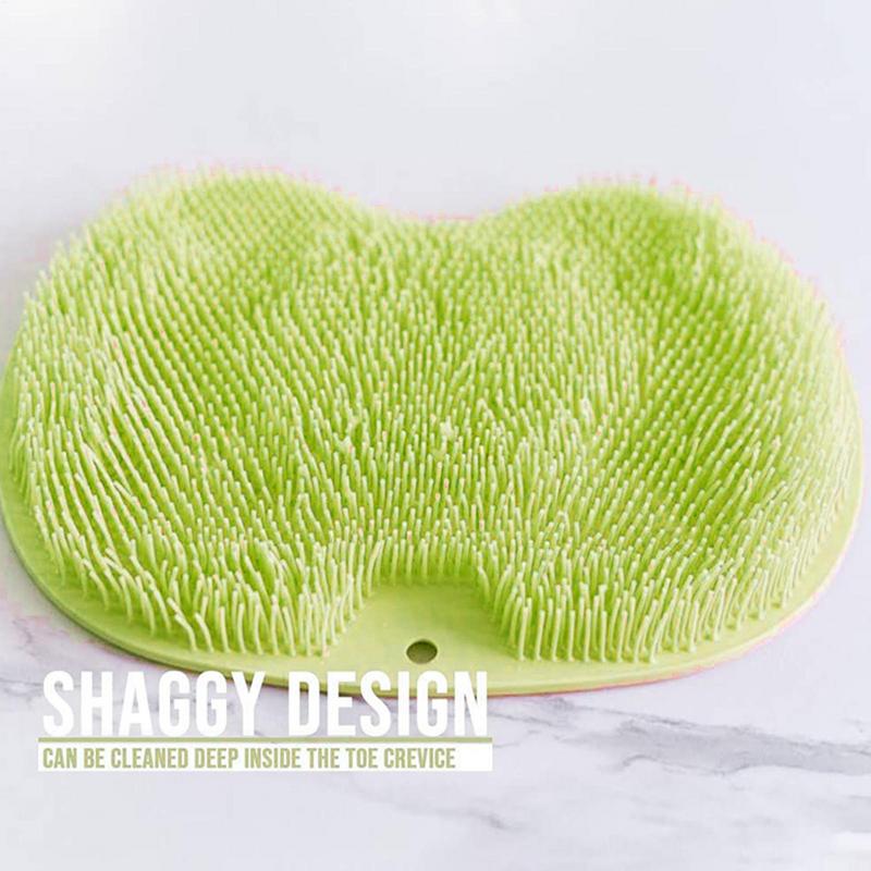 Silicone Shower Wall Mounted, Scrubber Shower Massage Pad, Brush Shower Feet Wash Mat, Back Massage Reusable Cleaning