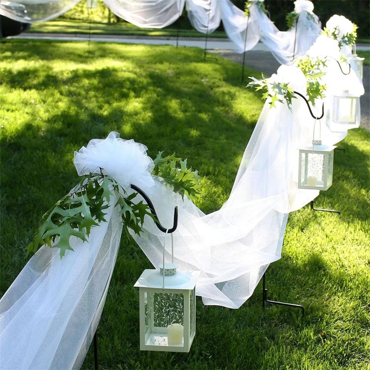 White Organza Tulle Fabric Roll Wedding Arch And Party Decor 5m Or 10m
