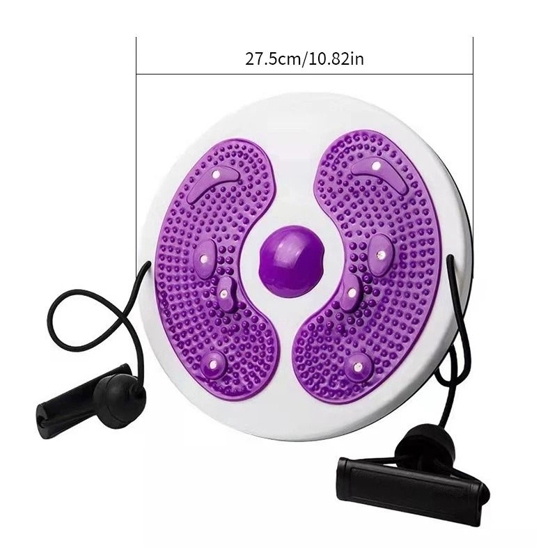 Waist Twist Disc with Foot Sole Massager and Integrated Resistance Bands