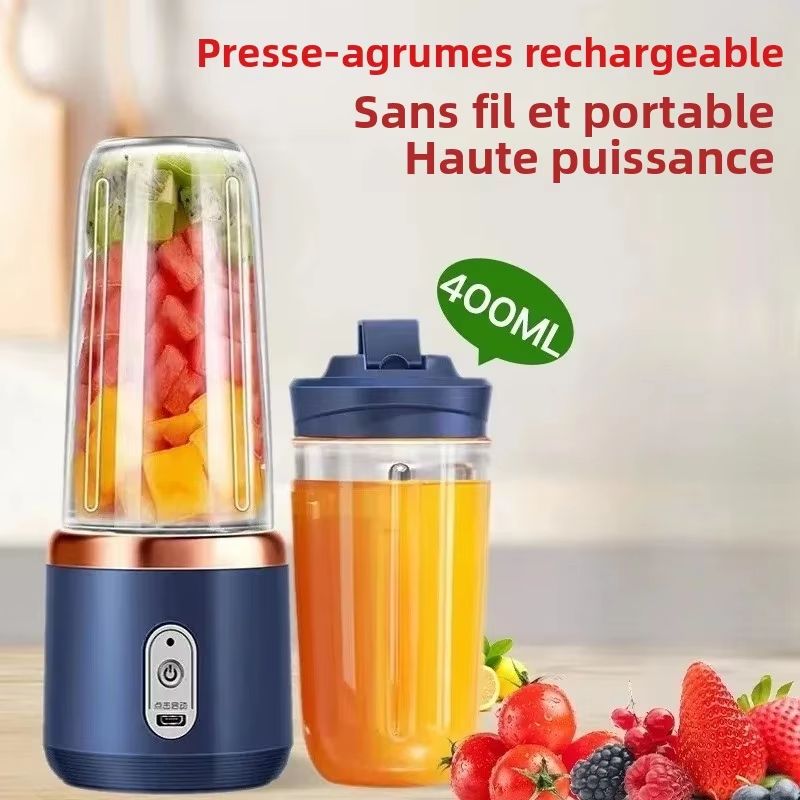 BlendGo 13.5 fl oz Portable USB Blender Electric Travel Juicer Cup for Smoothies and Shakes