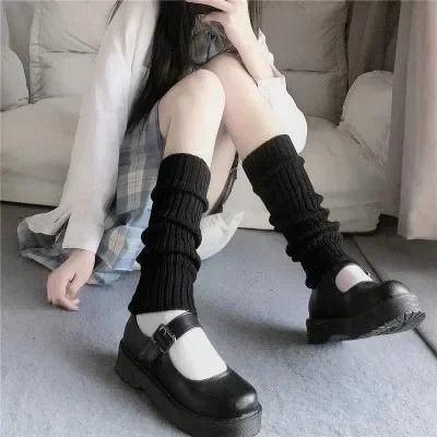 Ribbed Knit Lolita Leg Warmers and Boot Cuffs