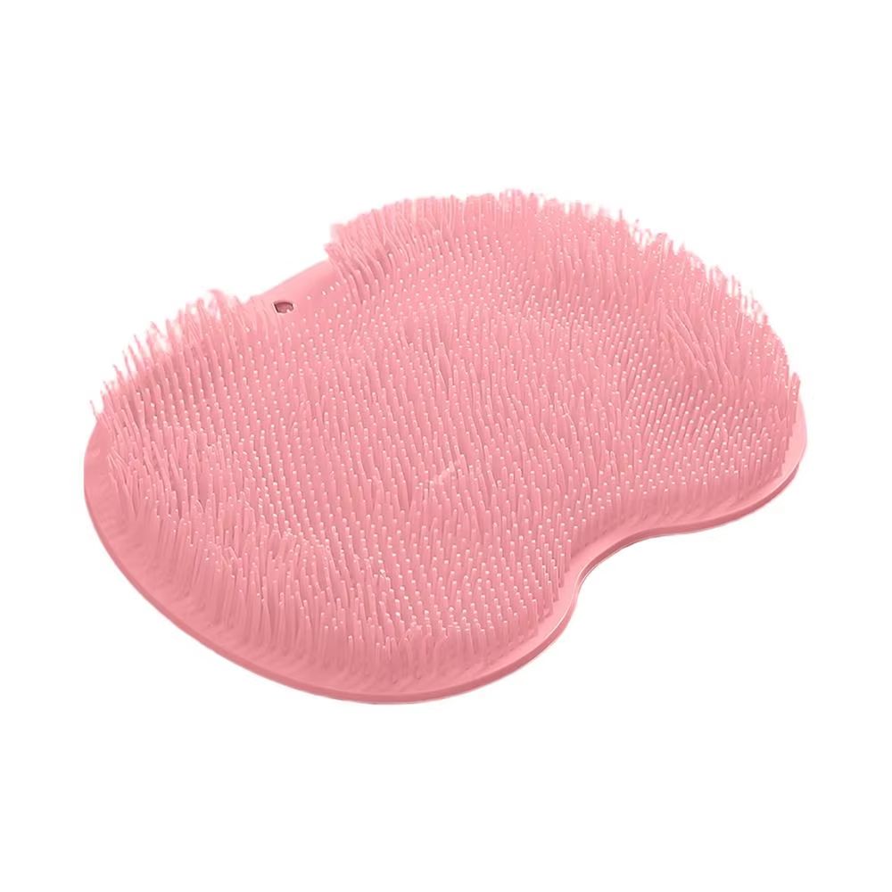 Wall Mounted Silicone Shower Scrubber Massage Pad Foot and Back Cleaning Mat
