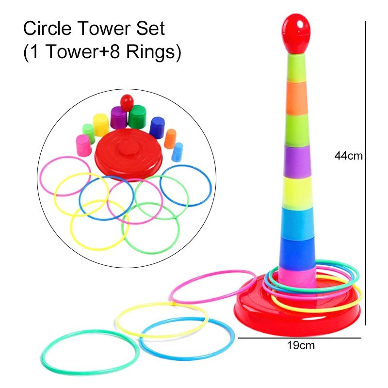 Kids Throw Circle Game Ferrule Stacked Toy Set