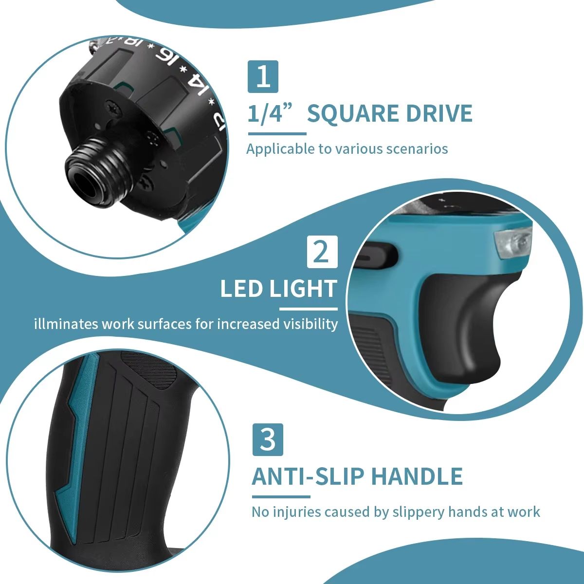 AvidPulse 20+1 Torque 1/4 Brushless Cordless Voltage Power Screwdriver for Makita 18V Battery