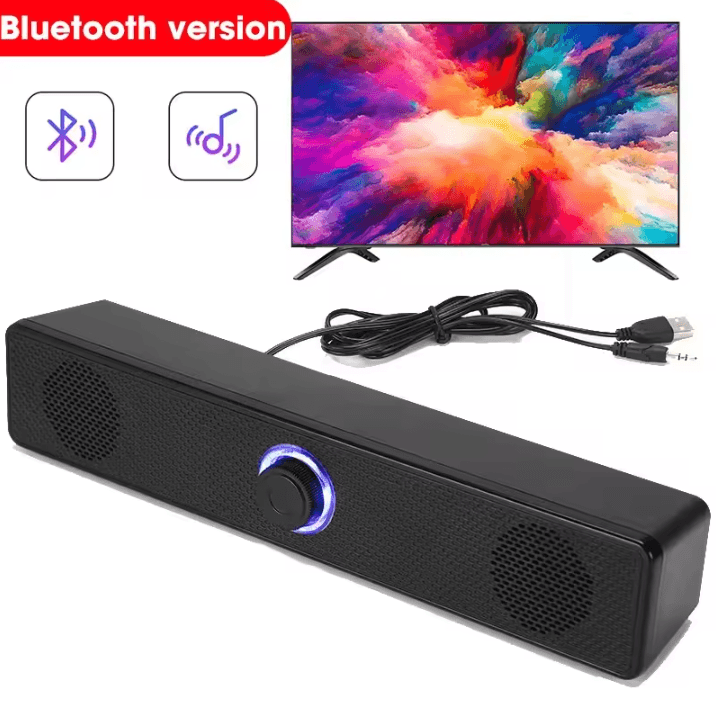 Bluetooth 4D Surround Sound System – Home Cinema Soundbar with TV Subwoofer and Powerful Stereo Speaker