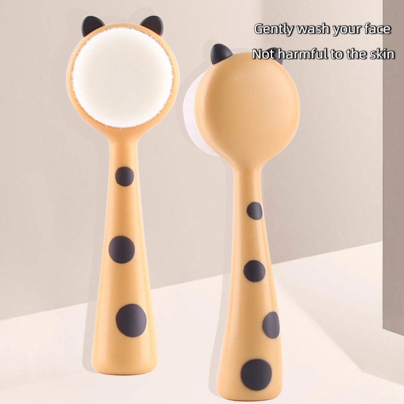 3D Double Silicone Facial Cleansing Brush, Soft Bristles Manual Massage Facial Brush, Exfoliating Double Sided Face Wash