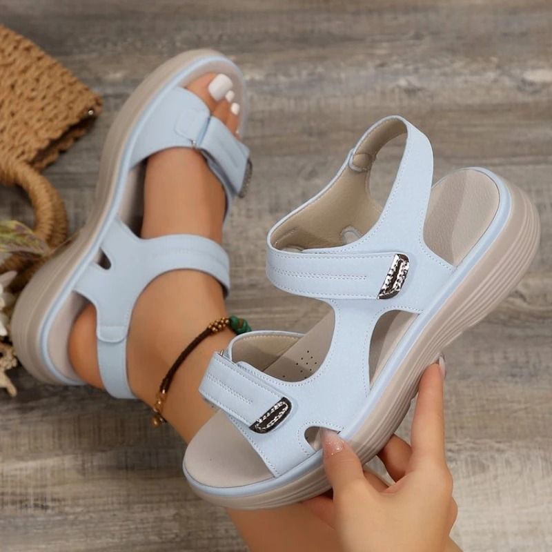 Womens Lightweight Summer Wedge Sandals with Non Slip Sole and Platform Heel for Casual and Beach Wear
