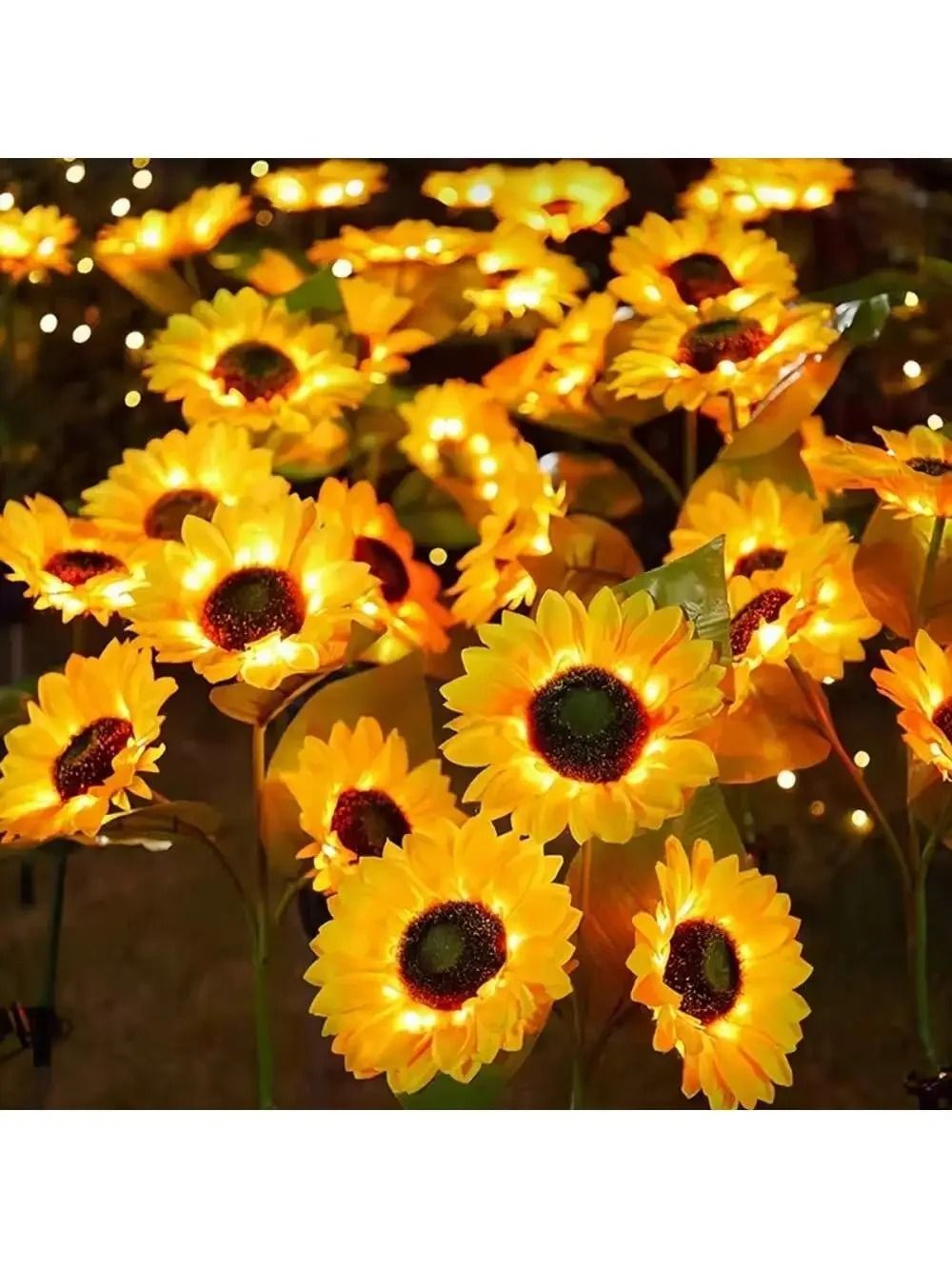 Solar Sunflower Garden Light