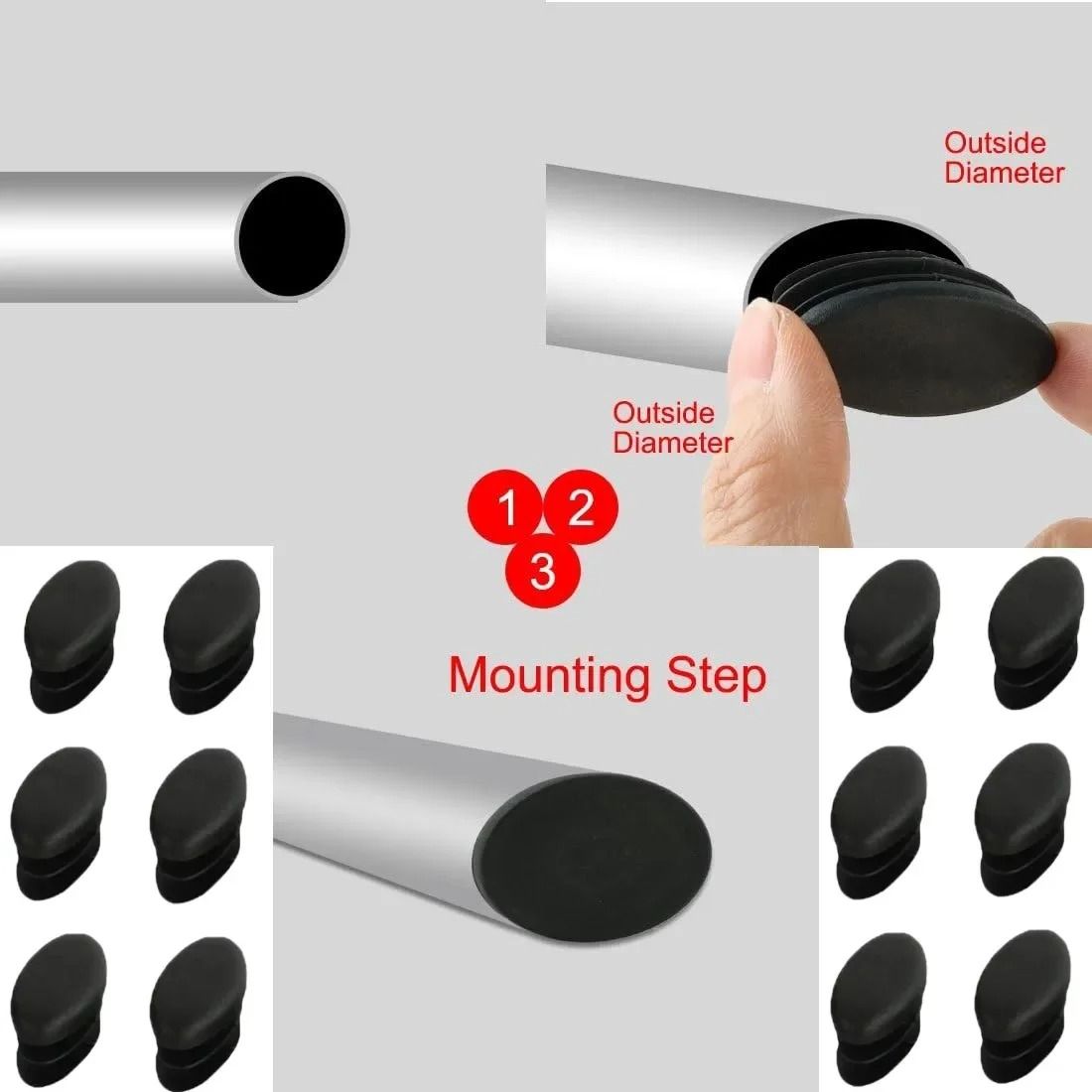 Plastic Chair Leg End Caps Furniture Feet Covers Floor Protector Set