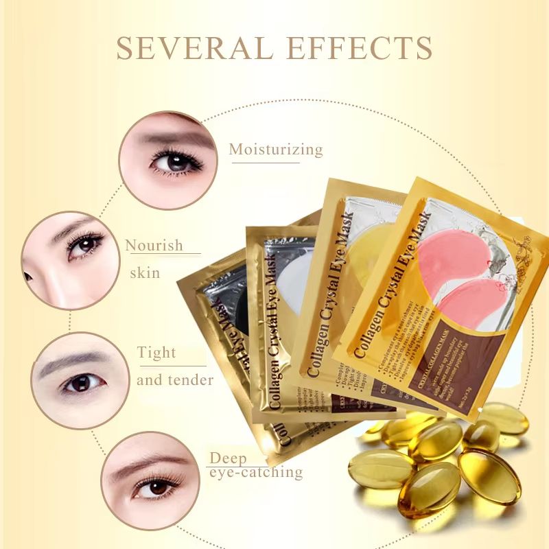 Gold Collagen Crystal Eye Patch 20-Piece Firming & Moisturizing Skincare Set