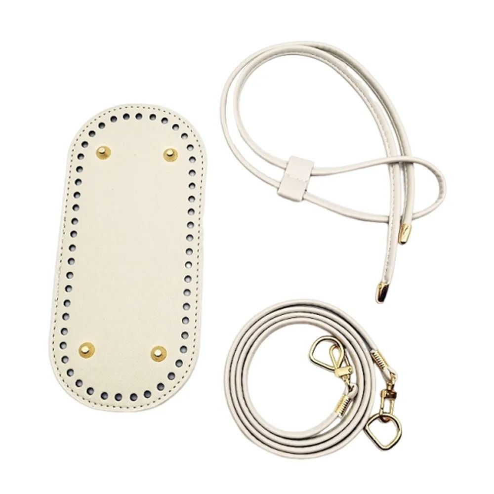 DIY Round PU Leather Crochet Bag Set