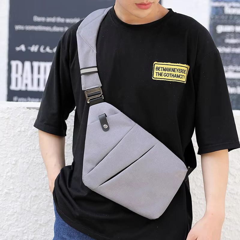 Fengdong Men's Ultra-Thin Anti-Theft Chest Bag – Compact Crossbody Sling Bag for Travel and Sports