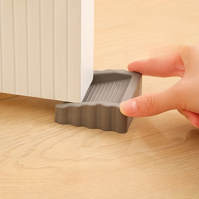 Anti-Collision Door Stopper Safety Door Blocker Plastic Matte Finish Windproof Door Wedge for Door Bottom
