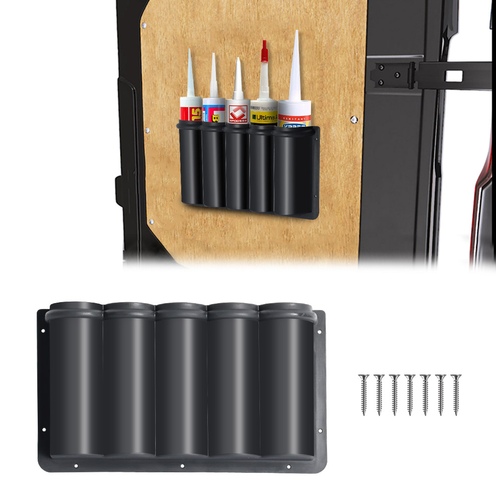 5-Tube Holder Silicone Sealant Mastic Caulk Adhesive Storage Box with Screws – Van Workshop & Garage Organizer Box