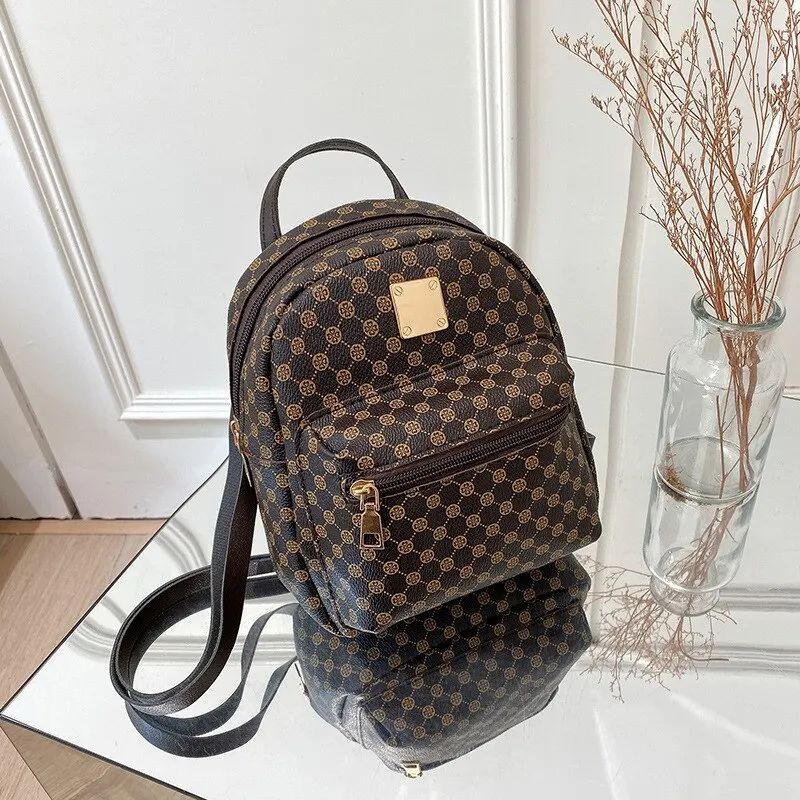 Women's Fashion Mini Backpack, PU Leather School Bag Convertible Crossbody Shoulder Handbag