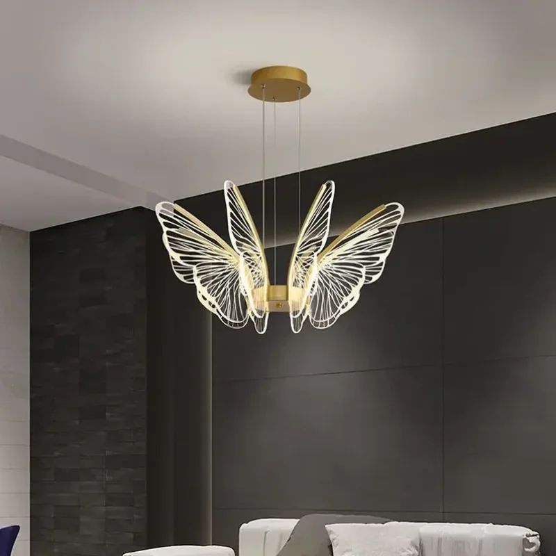 Minimalist Butterfly Acrylic Chandelier