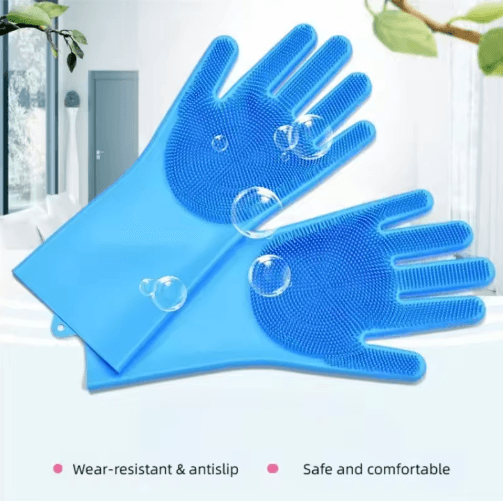 Silicone Cat Bathing Glove Gentle Grooming and Shampoo Massage Brush