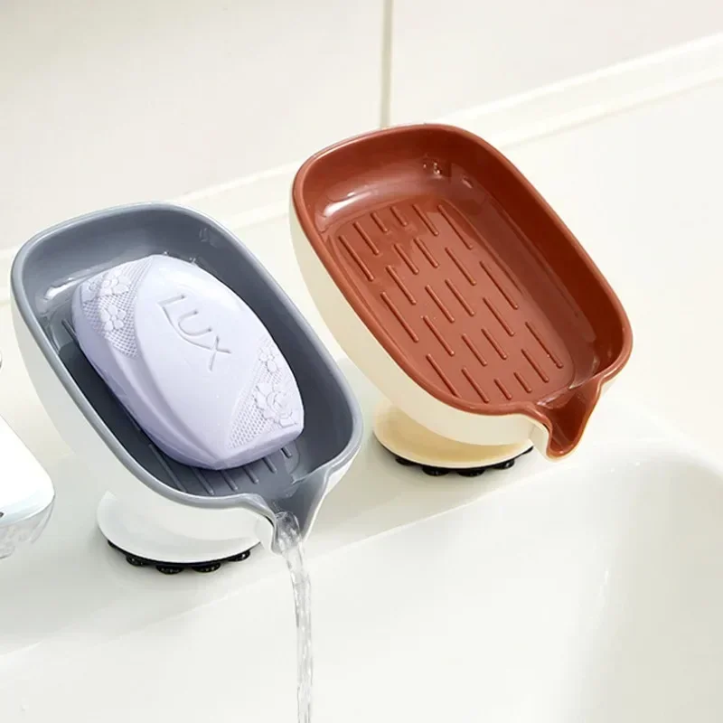 Suction Cup Soap Dish with Drainage Luxury Soap Holder for Bathroom