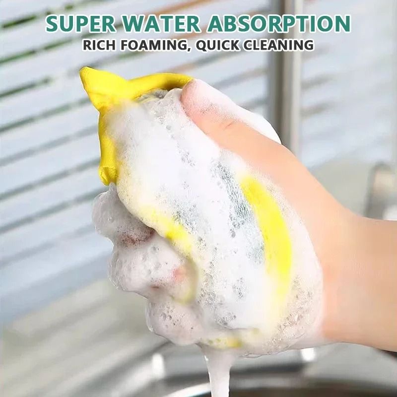 Double-Sided Reusable Dishwashing Sponge Set