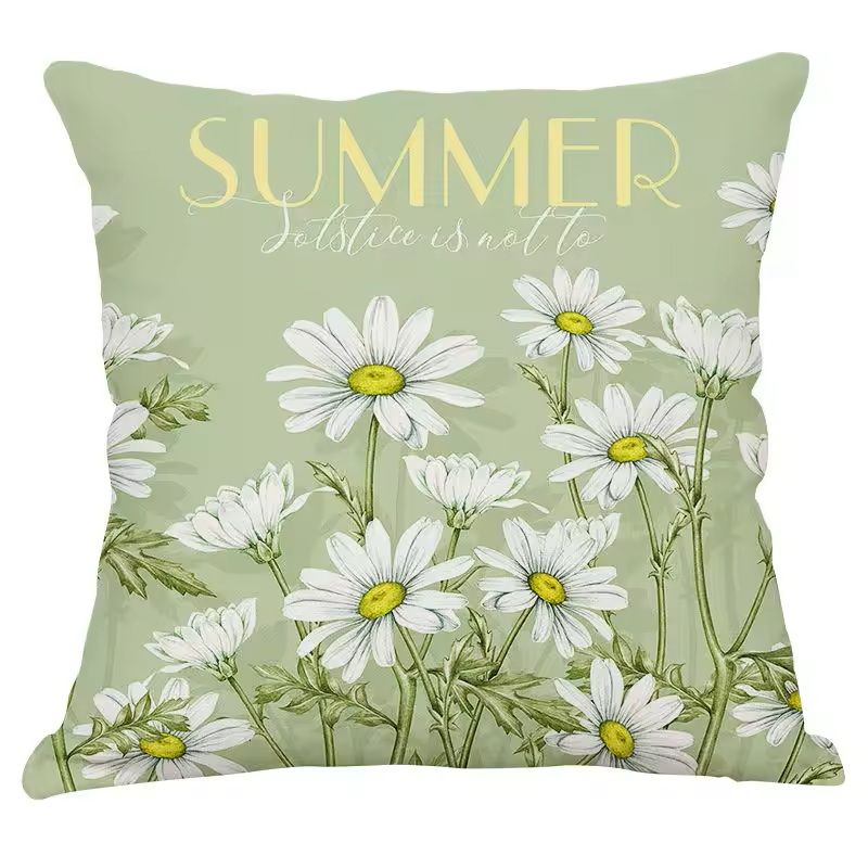 Green Throw Pillow Cover for Sofa Bed or Car