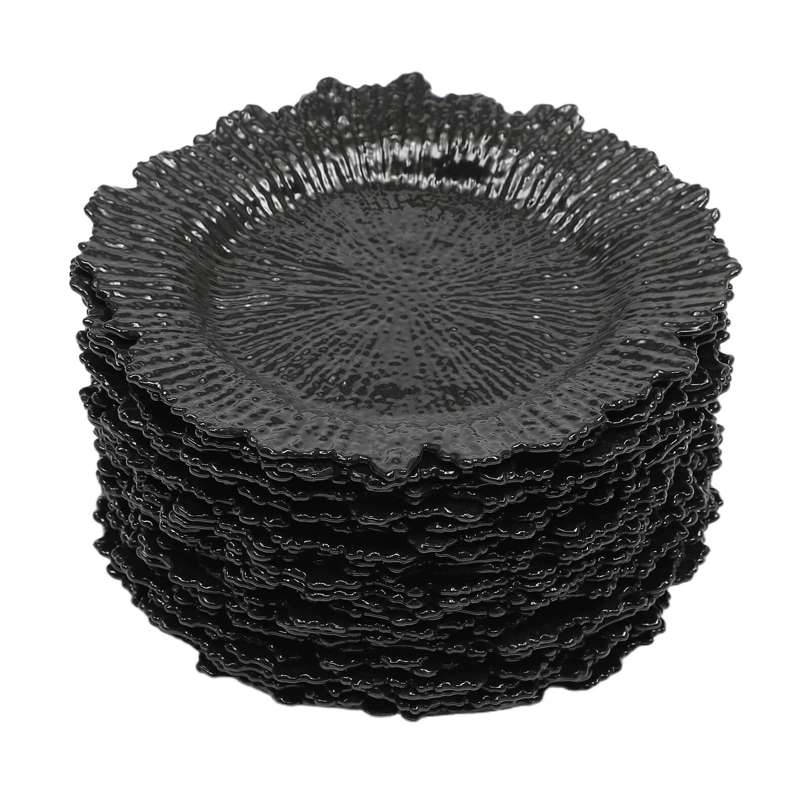 Round Plastic Reef Plates, Modern Charger Plates, Dinner Plates