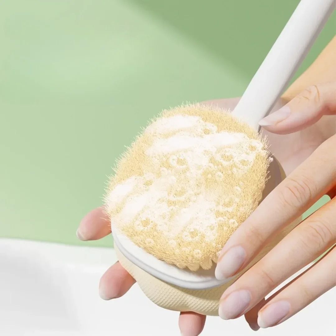 DualCare Double Sided Long Handle Bath Brush