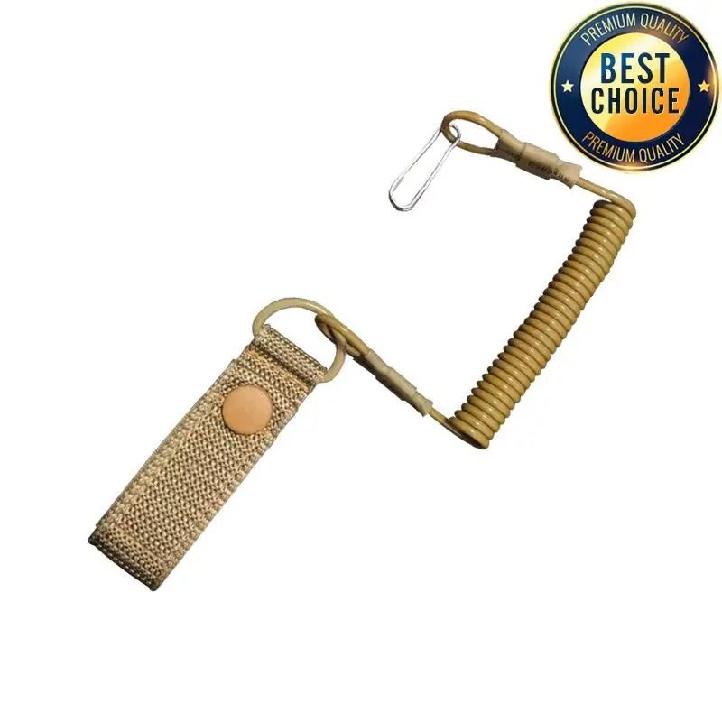 Tactical Anti Lost Elastic Lanyard Rope Spring Safety Strap