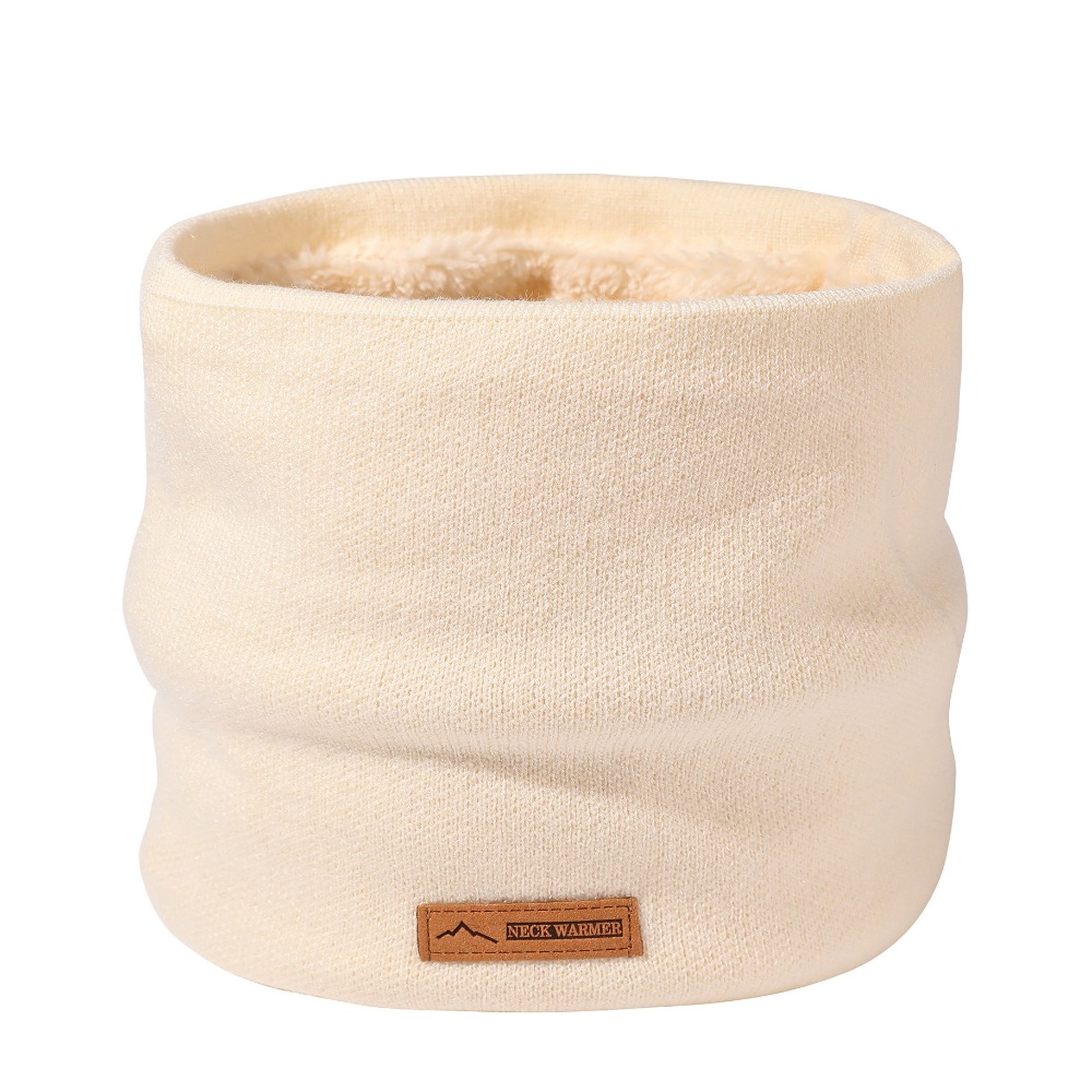 Solid Color Coral Velvet Sport Scarf, Thickened Warm Neck Gaiter, Plush Knitted Scarf for Winter