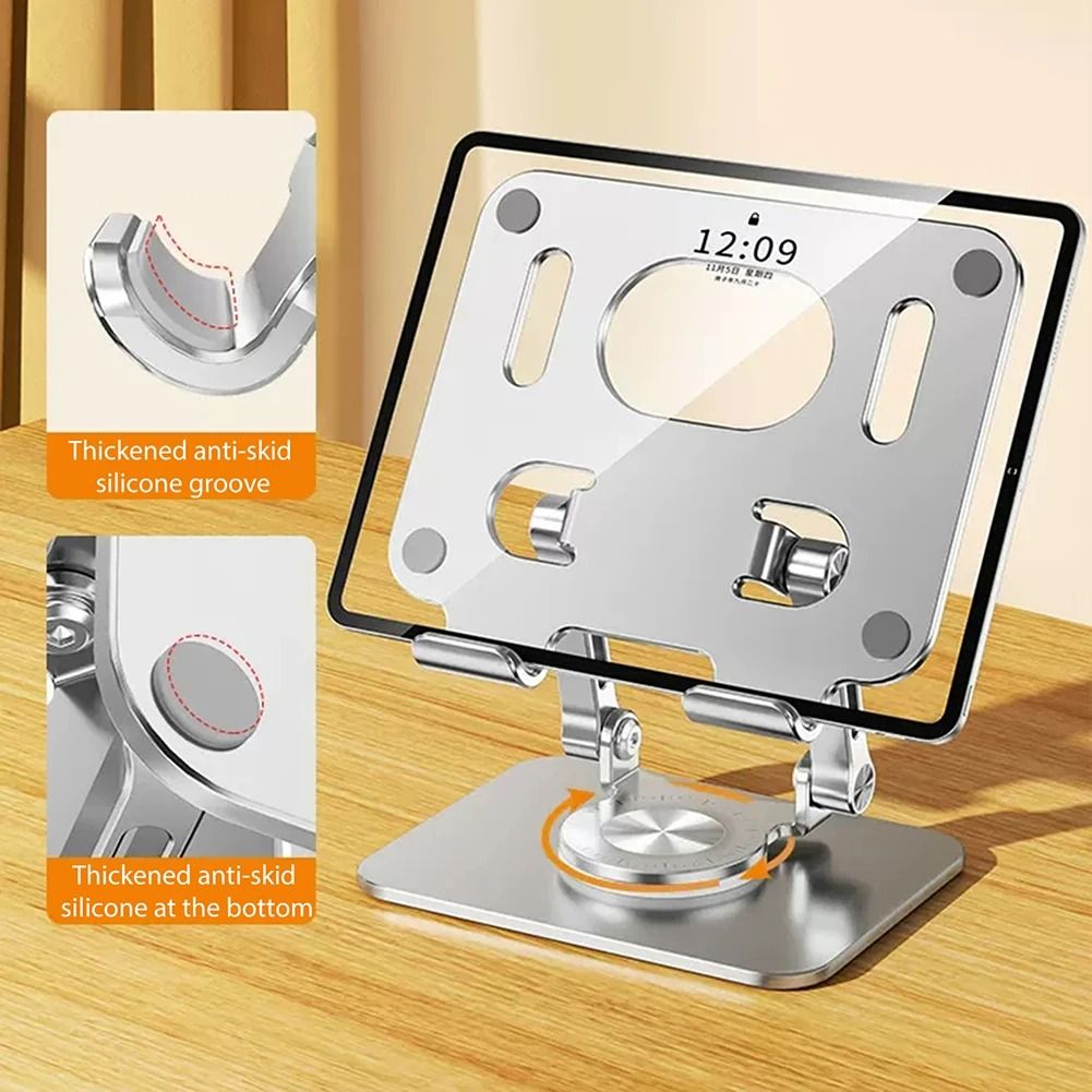 Foldable Mobile Phone and Tablet Holder 360 Degree Rotating Adjustable Stand