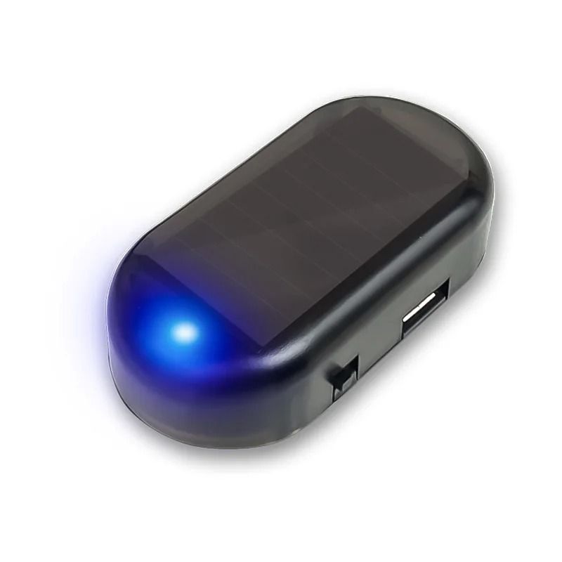 Solar Powered Dummy Car Alarm LED Security Warning Light Set