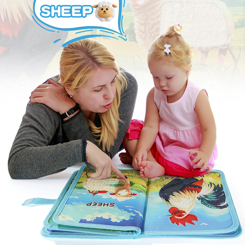 Interactive 3D Children's Cognitive Books, Animal Farm Touch & Learn Educational Books